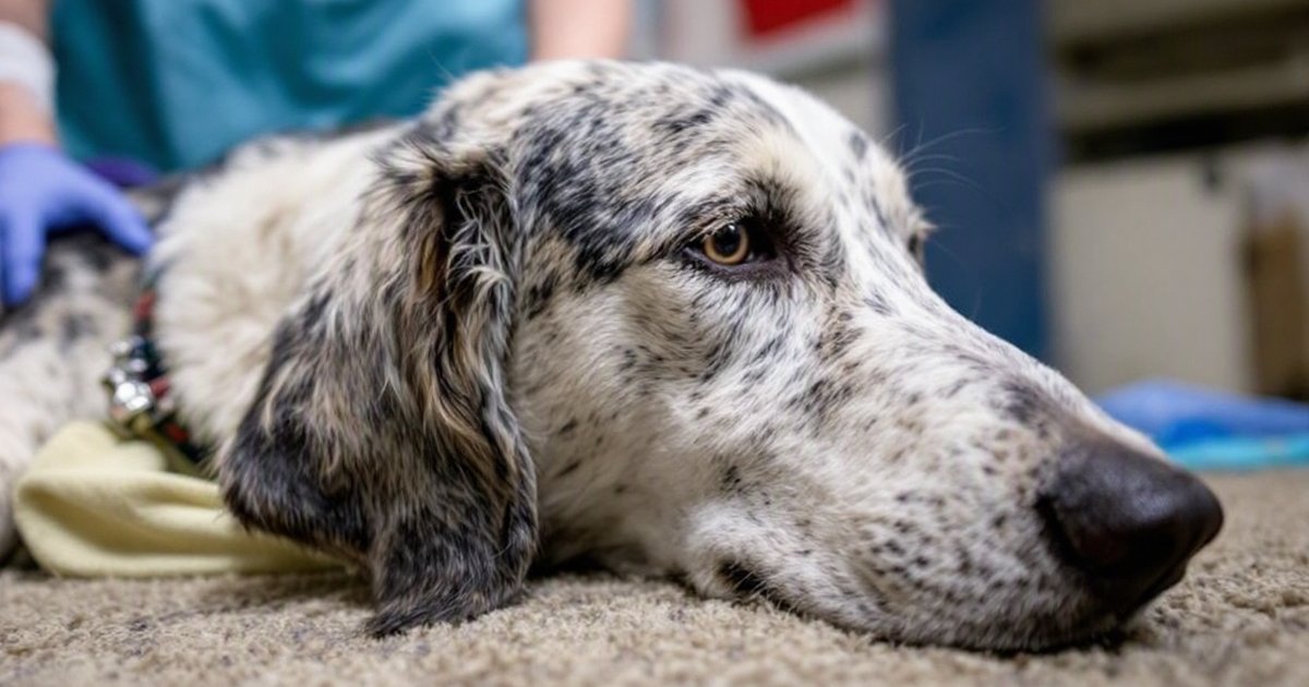 Veterinary researcher examining canine lung tumor tissue for gene mutations in a dog lung cancer study
