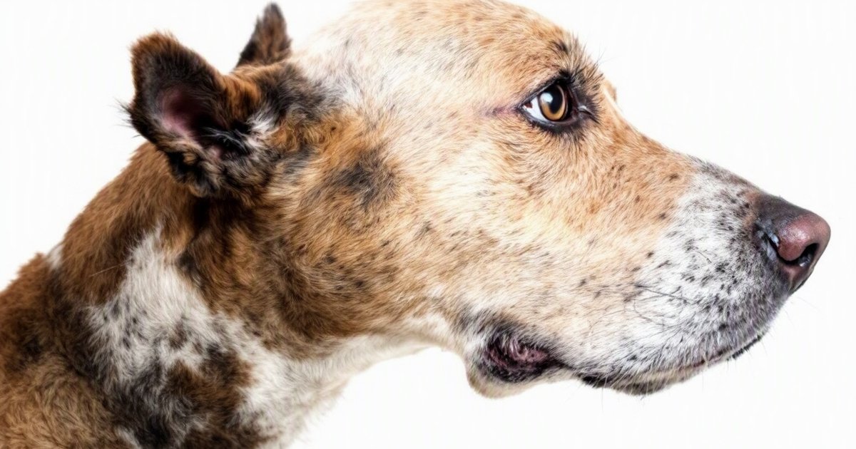 Veterinarian examining a dog's ear canal, illustrating dog ear inflammation diagnosis and steroid spray treatment