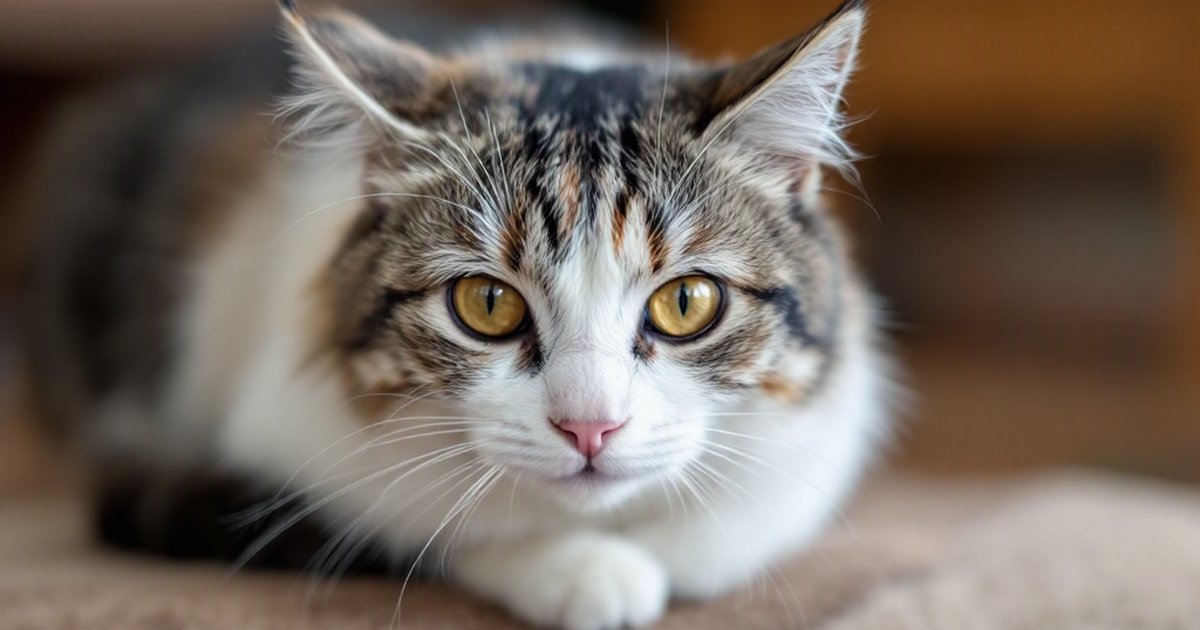 Close-up of a cat at a vet clinic, representing feline infectious peritonitis FIP antiviral research