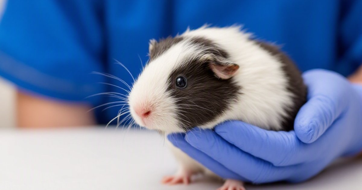 Guinea pig at a veterinary clinic, illustrating why antibiotic resistance testing matters for sick guinea pigs