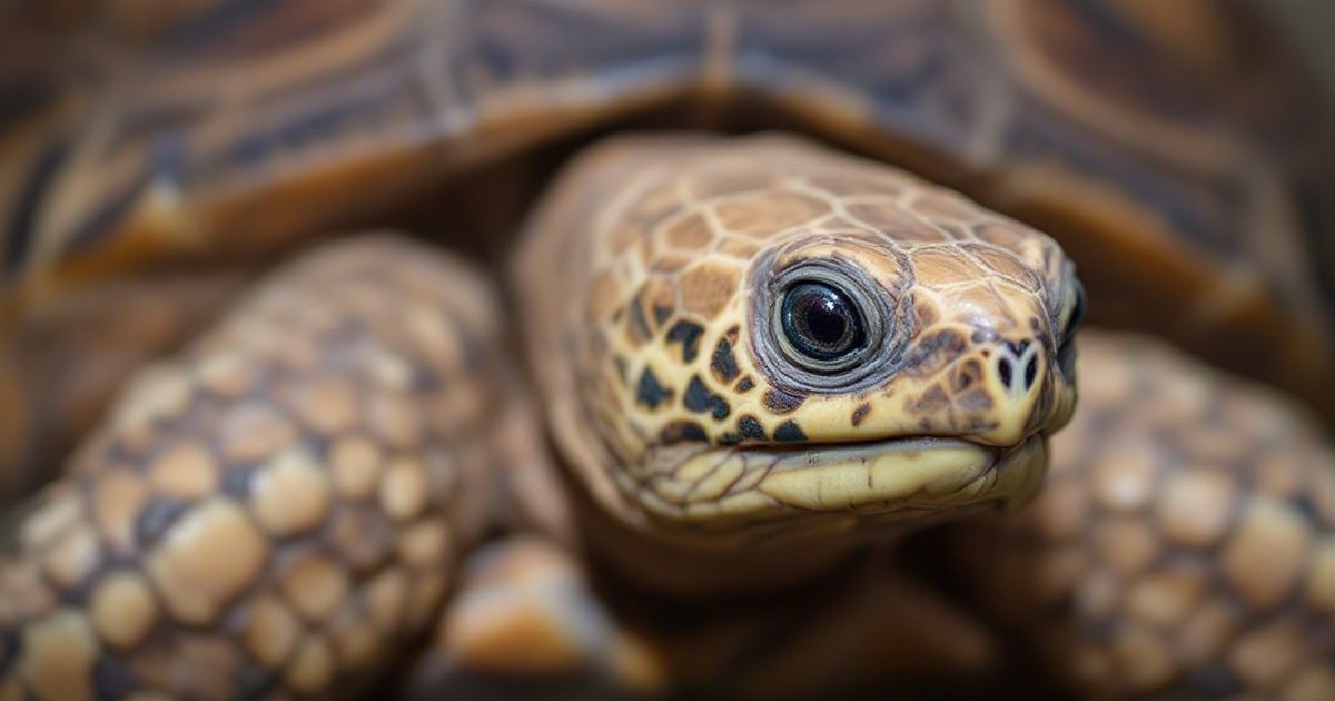 Tortoise with overgrown beak being examined by a veterinarian, illustrating preventable tortoise health problems