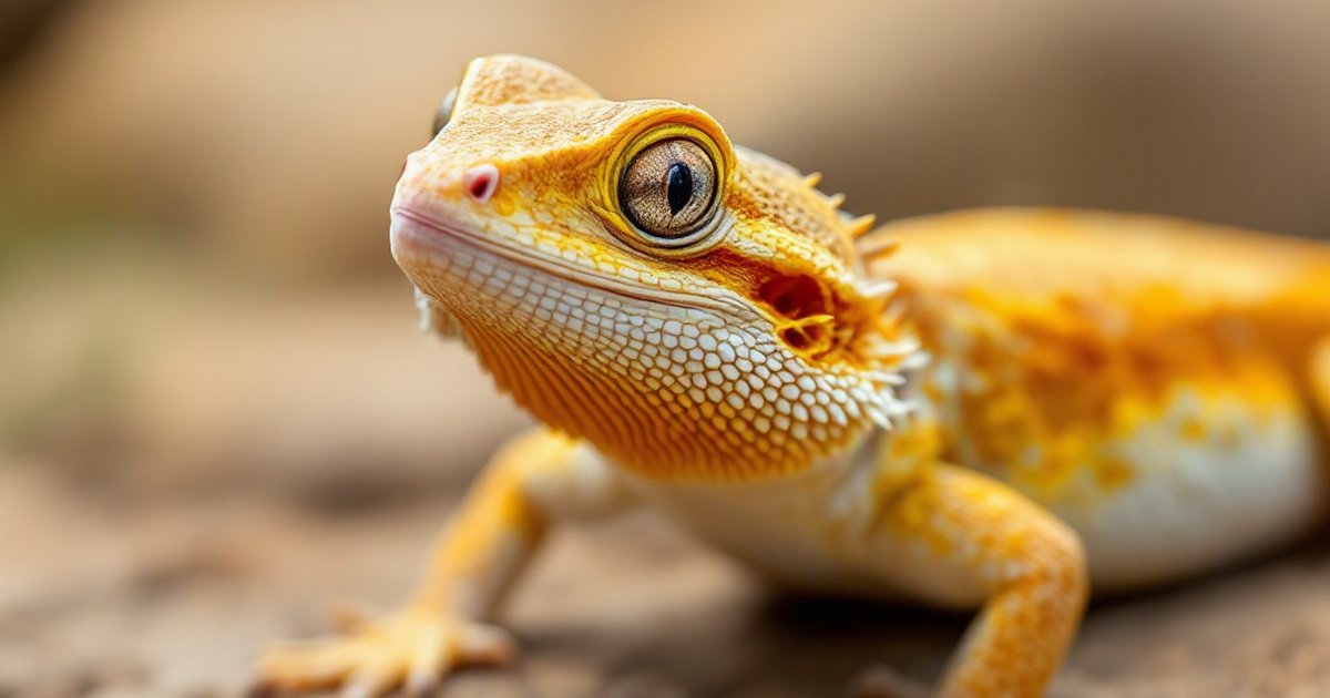 Bearded dragon on a rock, illustrating early detection of yellow fungus disease before symptoms appear