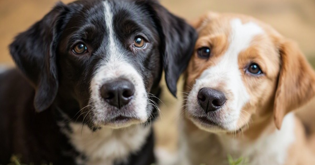 Breeding dog with puppies, representing antibiotic use decisions and vaginal culture results in breeding dogs